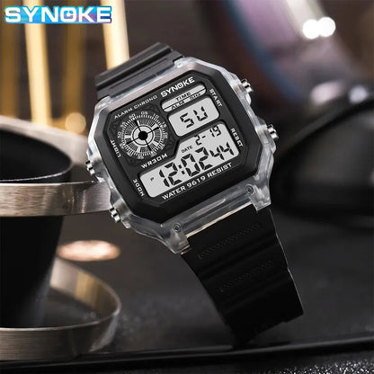 Digital Watches Men Sports Luminous Multifunction Waterproof Women Wristwatch Outdoor and Running Student Seven Lights
