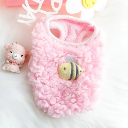 Winter Bunny Kitten Sweater Clothes Warm Velvet Small Animal Pullovers Rabbit Guinea Pig Chinchillas Jacket Mascotas Clothing