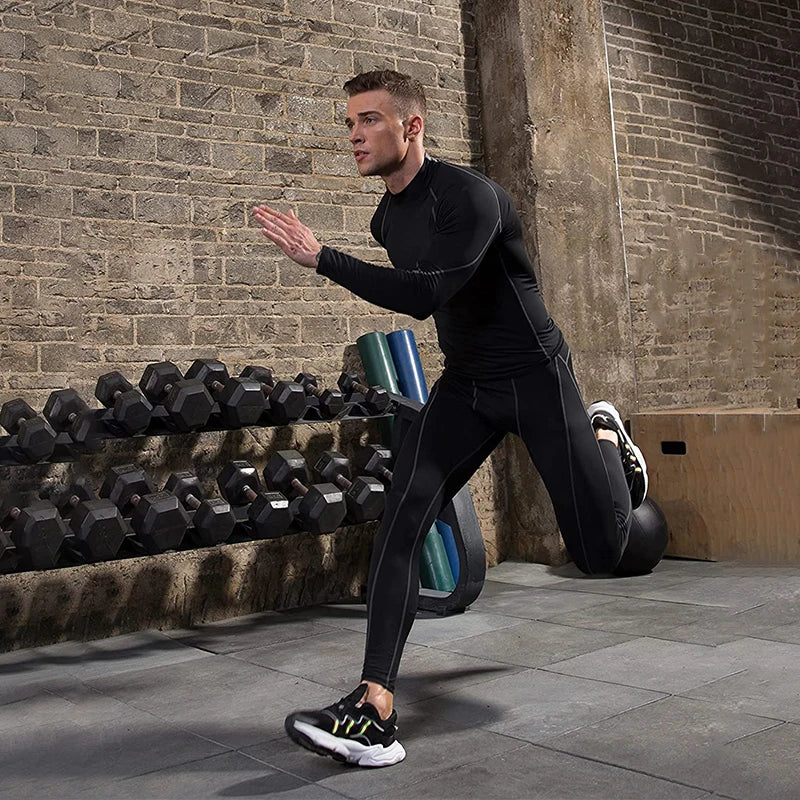 Men Sport T-Shirt Quick Dry Bodybuilding Running Shirt Long Sleeve Compression Top Gym T Shirt Men Fitness Tight Rashgard